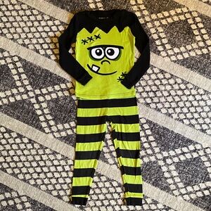 Komar Kids Monster Pajama Set - Black and Green - 4T